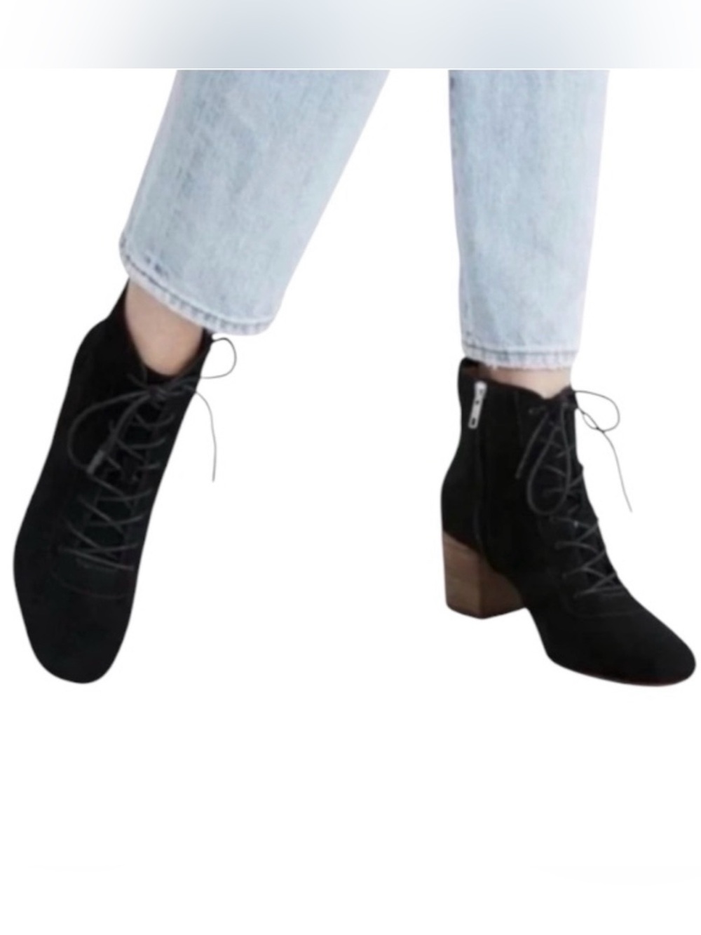 Madewell Emilia suede lace up booties!